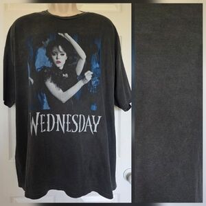 Wednesday Addams Iconic Dance Scene Portrait Short Sleeve Graphic TShirt Size XL